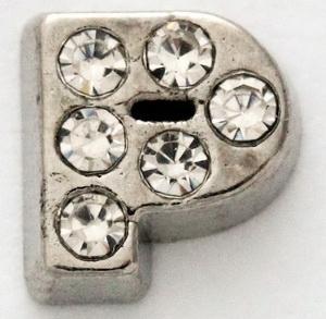 CZ Letter P Locket Charm-Charmed Jewellery