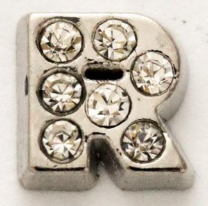 CZ Letter R Locket Charm-Charmed Jewellery