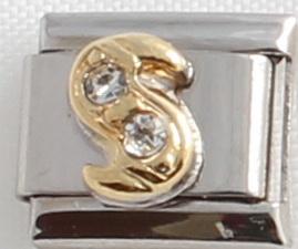 CZ Letter S 9mm Charm-Charmed Jewellery
