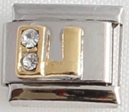 CZ Letter U 9mm Charm-Charmed Jewellery