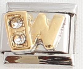 CZ Letter W 9mm Charm-Charmed Jewellery