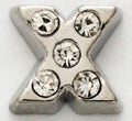 CZ Letter X Locket Charm-Charmed Jewellery