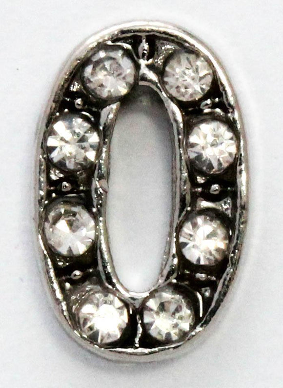 CZ Number 0 Locket Charm-Charmed Jewellery