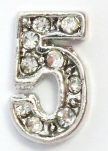 CZ Number 5 Locket Charm-Charmed Jewellery