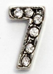CZ Number 7 Locket Charm-Charmed Jewellery