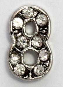 CZ Number 8 Locket Charm-Charmed Jewellery
