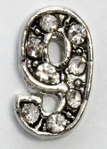 CZ Number 9 Locket Charm-Charmed Jewellery