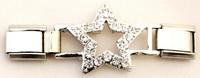 CZ Star Connector 9mm Charm-Charmed Jewellery