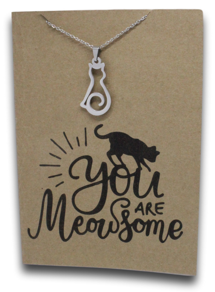 Cat Pendant & Chain - Card 167-Charmed Jewellery