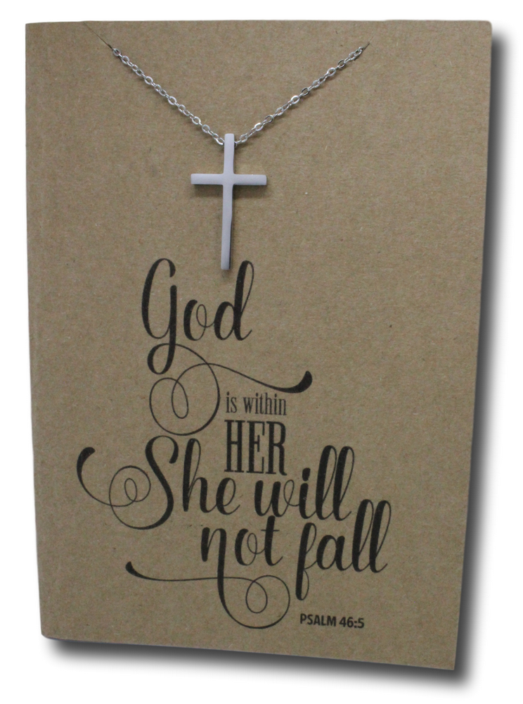 Cross Pendant & Chain - Card 22-Charmed Jewellery