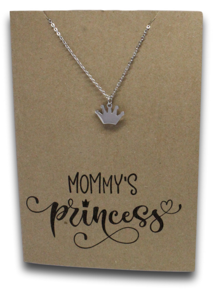 Crown Pendant & Chain - Card 145-Charmed Jewellery