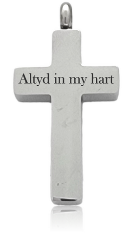 Custom Engraved Cremation Pendant - Cross