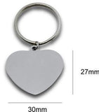 Custom Engraved Heart Keyring-Charmed Jewellery