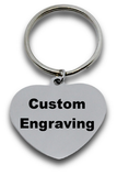 Custom Engraved Heart Keyring-Charmed Jewellery