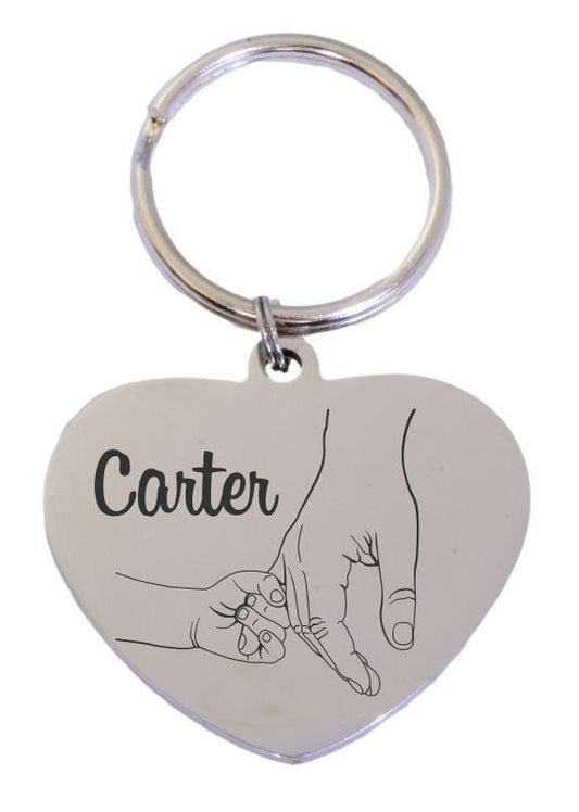 Custom Engraved Heart Keyring