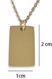 Custom Engraved Rectangle Pendant 1 with Chain