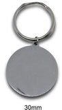 Custom Engraved Round Keyring (front & back)-Charmed Jewellery