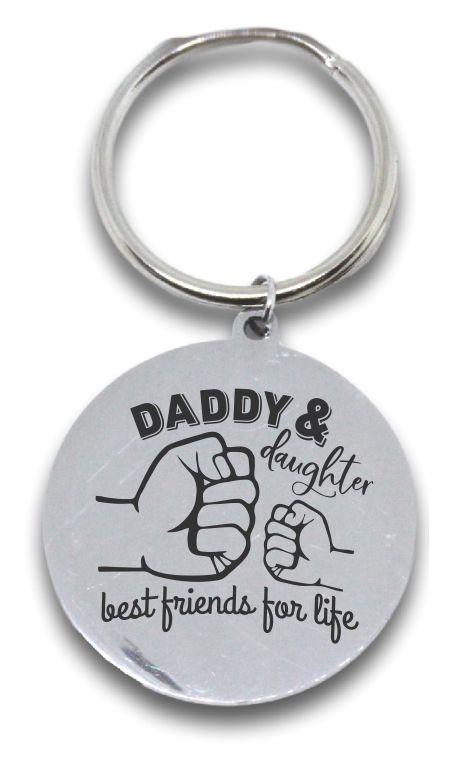 Daddy & Daughter Engraved Keyring