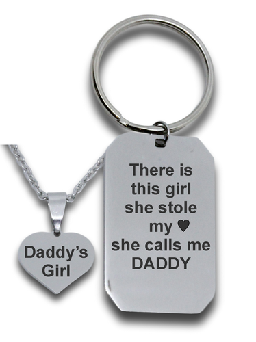 Daddy Daughter Engraved Set-Charmed Jewellery