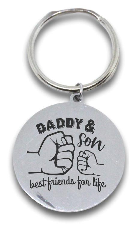 Daddy & Son Engraved Keyring