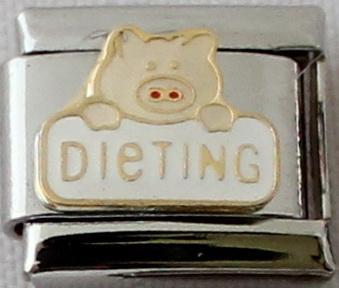 Dieting Pig 9mm Charm-Charmed Jewellery