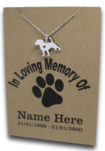 Dog Pendant & Chain - Card 189 (Click to personalize card)-Charmed Jewellery