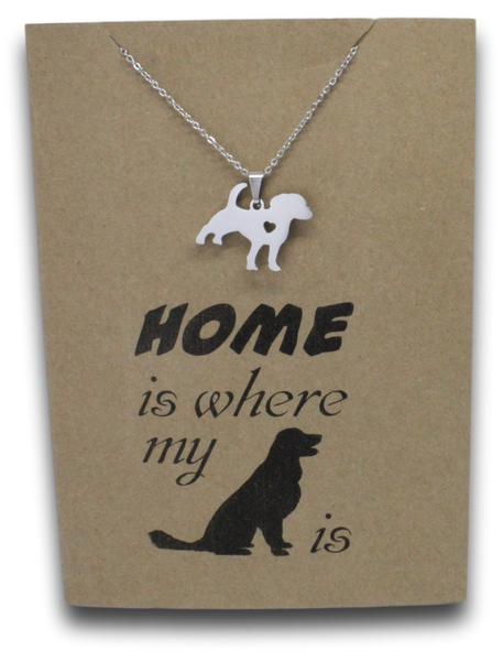 Dog Pendant & Chain - Card 190-Charmed Jewellery