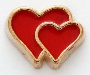 Double Hearts Locket Charm-Charmed Jewellery