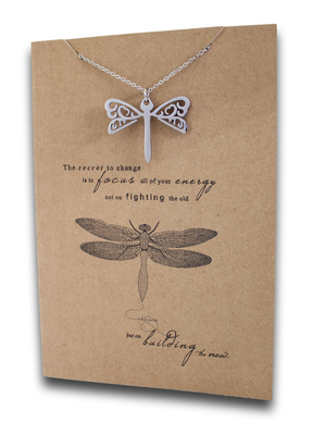 Dragonfly Pendant & Chain - Card 357