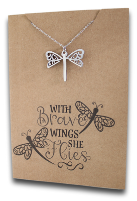 Dragonfly Pendant & Chain - Card 358
