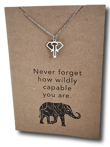 Elephant Pendant & Chain - Card 401