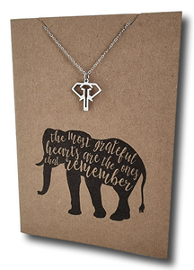 Elephant Pendant & Chain - Card 403