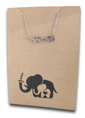 Elephants Pendant & Chain - Card 278