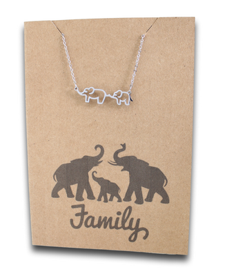 Elephants Pendant & Chain - Card 282