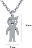 Engraved Boy Pendant with Chain-Charmed Jewellery