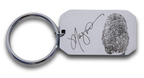 Engraved Fingerprint Dog Tag Keyring-Charmed Jewellery