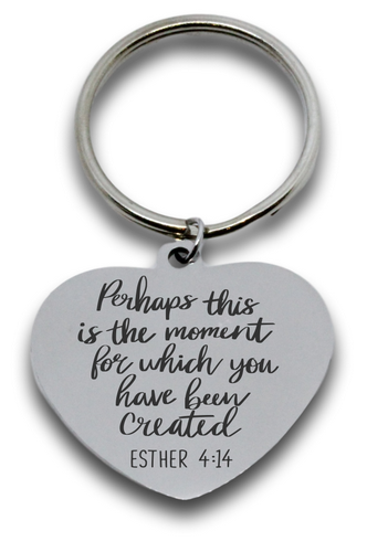 Engraved Heart Keyring - Created