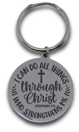 Engraved Personalized Scripture Keyring-Charmed Jewellery