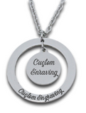 Engraved Ring & Circle Pendant with Chain-Charmed Jewellery