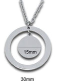 Engraved Ring & Circle Pendant with Chain-Charmed Jewellery
