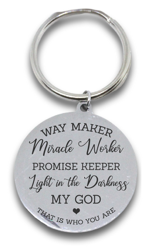 Engraved Round Keyring - Waymaker