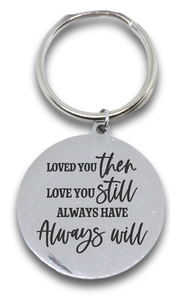 Engraved Round Love Keyring-Charmed Jewellery