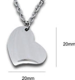 Engraved Side Heart Pendant with Birthstone Charm & Chain-Charmed Jewellery