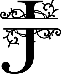 Engraved Vine Monogram Megalink Italian charm (Click to personalize)-Charmed Jewellery