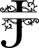 Engraved Vine Monogram Megalink Italian charm (Click to personalize)-Charmed Jewellery