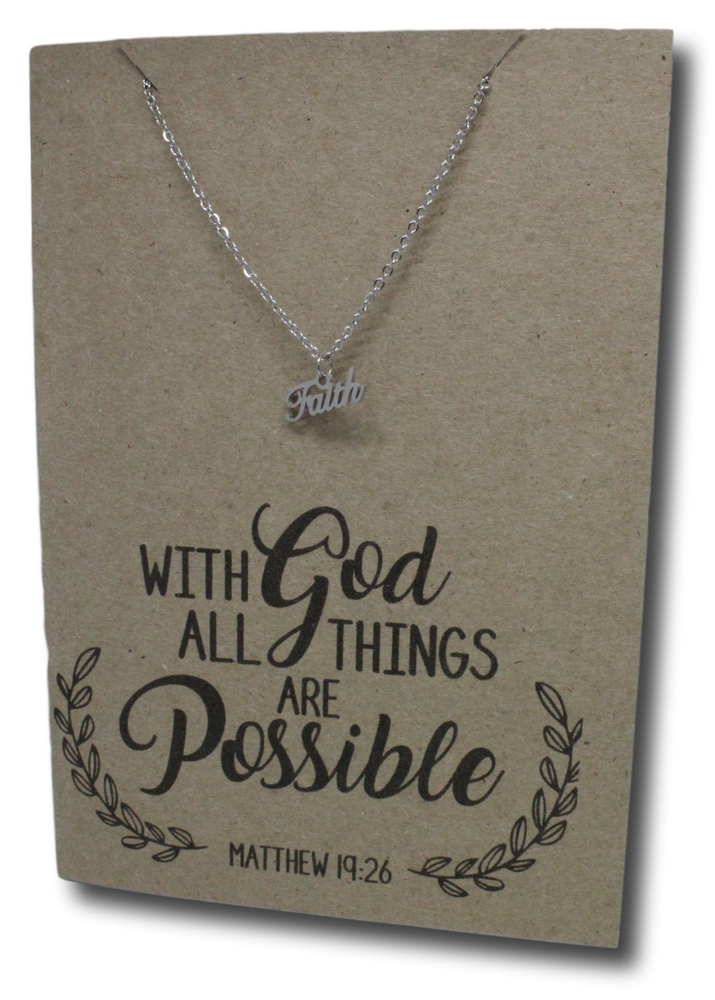 Faith Pendant & Chain - Card 24-Charmed Jewellery