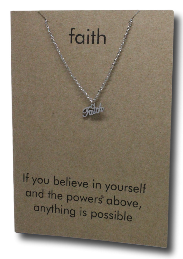 Faith Pendant & Chain - Card 33-Charmed Jewellery