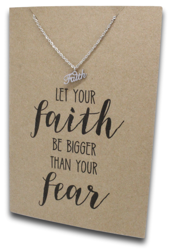 Faith Pendant & Chain - Card 74-Charmed Jewellery