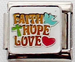 Faith hope love 9mm Charm-Charmed Jewellery