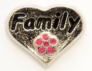 Family on Heart Locket Charm-Charmed Jewellery